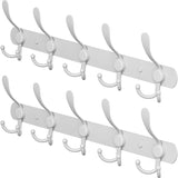 SAYONEYES Black Coat Rack Wall Mount with 5 Tri Hooks for Hanging – 16 Inch Heavy Duty Stainless Steel Rustic Coat Rack Wall Mount – Hat Rack, Hanger, Clothes, Jacket Hooks Wall Mount – 1 Pack