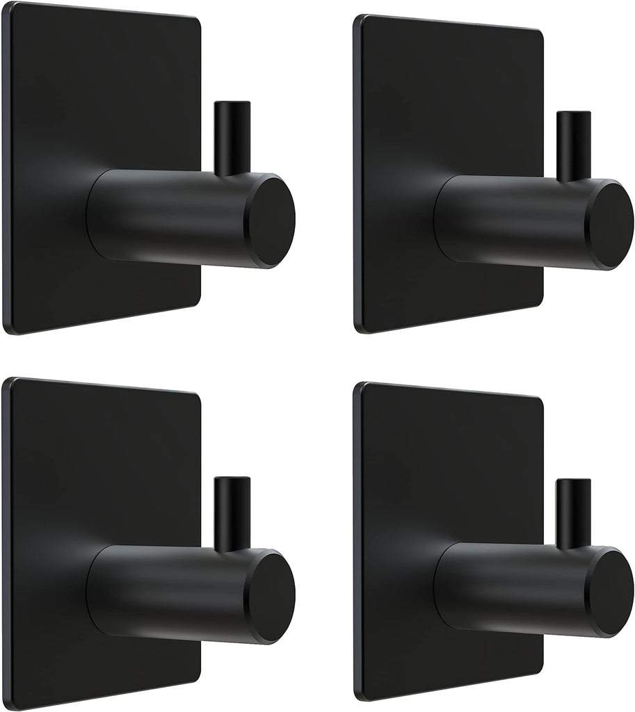 Matte Black Towel 5 Packs Hooks Bathroom Coat Hook Stainless Steel For